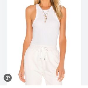 Anine Bing White Cotton Tank M